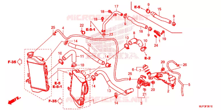RADIATEUR SLANG Honda MOTO 1000 AFRICA-TWIN 2017  CRF1000DH