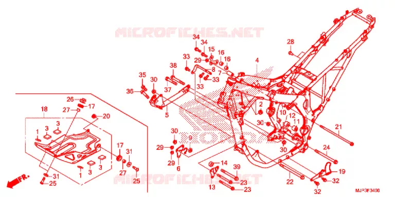 FRAME CHASSIS Honda MOTO 1000 AFRICA-TWIN 2017  CRF1000DH