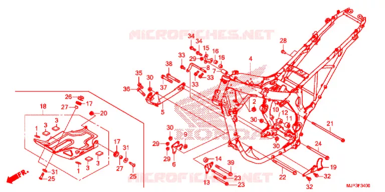 FRAME CHASSIS Honda MOTO 1000 AFRICA-TWIN 2018  CRF1000DH