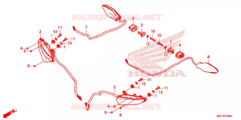 KNIPPERLICHT(2) Honda MOTO 1000 CBR 2018  CBR1000S2H