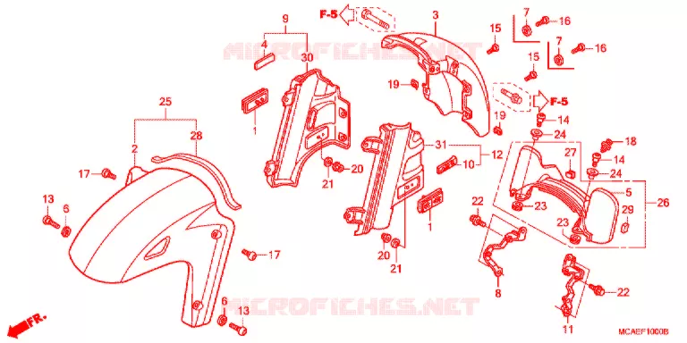 VOORSPATBORD Honda MOTO 1800 GOLD-WING 2017  GL1800H