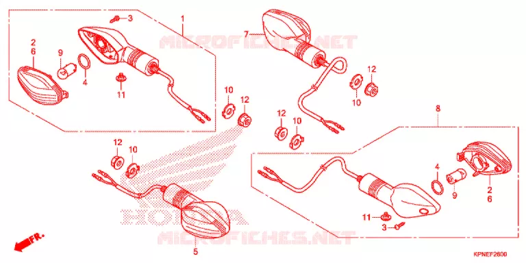 KNIPPERLICHT(2) Honda MOTO 125 CB 2019  GLR1251WHH