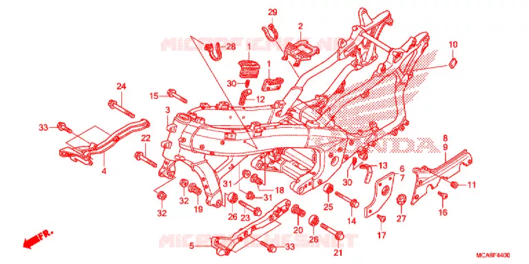 FRAME CHASSIS Honda MOTO 1800 GOLD-WING 2014  GL1800E