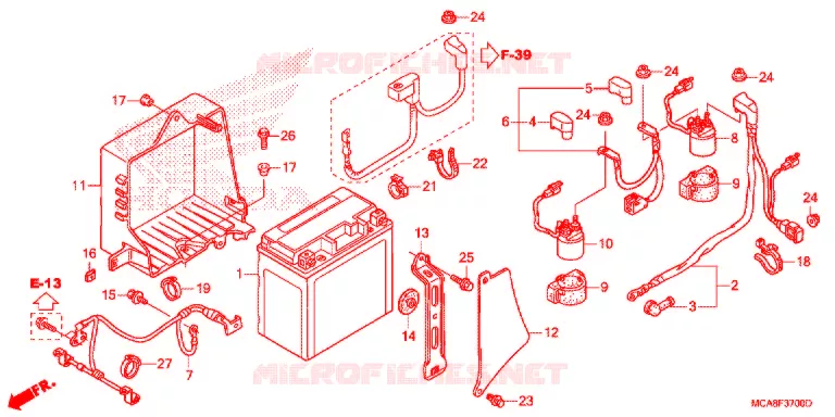 GEREEDSCHAP/ACCUVAK Honda MOTO 1800 GOLD-WING 2014  GL1800E