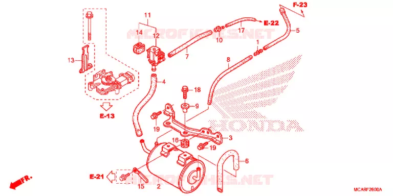 KOOLSTOFBUS Honda MOTO 1800 GOLD-WING 2014  GL1800E