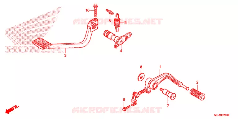 OPSTAP/KICKARM/ WISSEL PEDAAL Honda MOTO 1800 GOLD-WING 2014  GL1800E