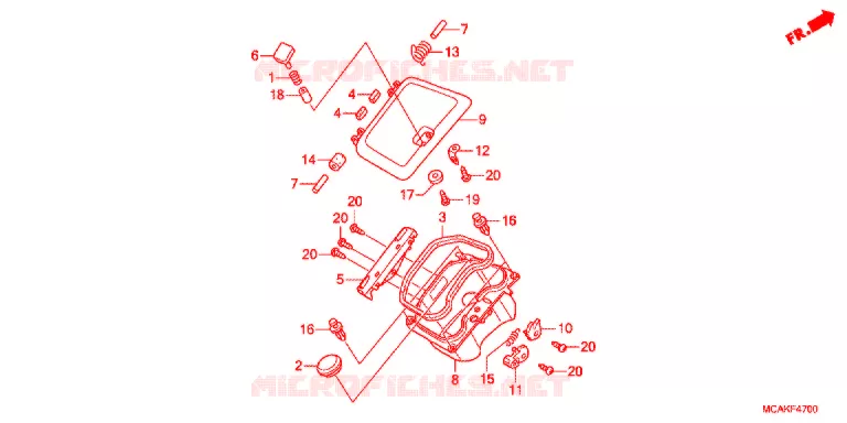 MESH INNER RACK  SG Honda MOTO 1800 GOLD-WING 2014  GL1800E