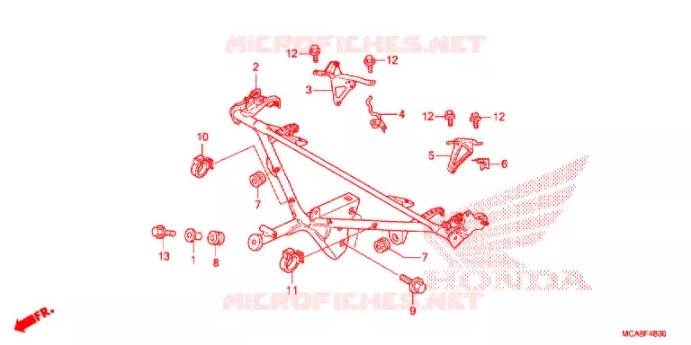 KAP STANG Honda MOTO 1800 GOLD-WING 2014  GL1800E