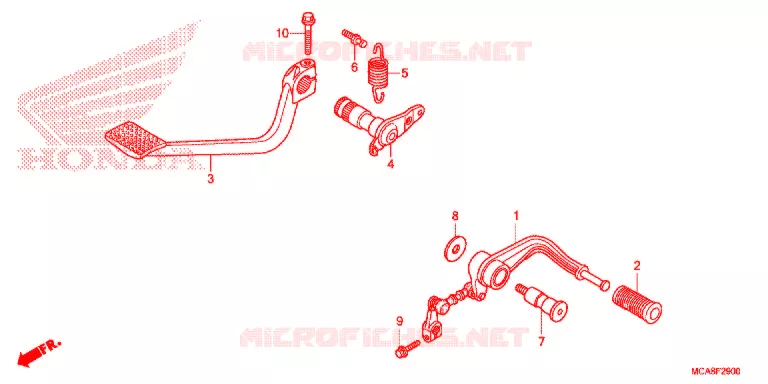OPSTAP/KICKARM/ WISSEL PEDAAL Honda MOTO 1800 GOLD-WING 2014  GL1800E