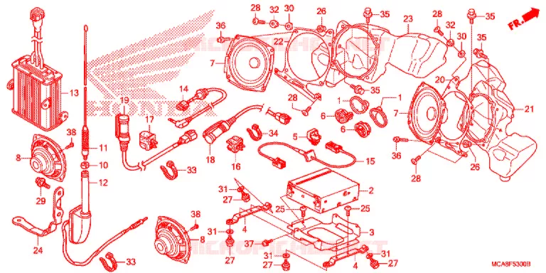 AUDIO-UNIT(AIRBAG) Honda MOTO 1800 GOLD-WING 2014  GL1800E