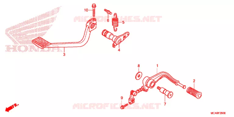 OPSTAP/KICKARM/ WISSEL PEDAAL Honda MOTO 1800 GOLD-WING 2016  GL1800G