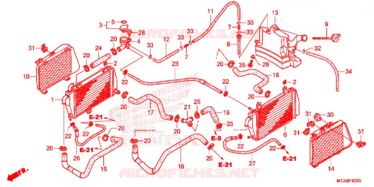 RADIATOR Honda MOTO 1800 GOLD-WING 2016  GL1800G