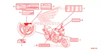 WAARSCHUWINGSLABEL(1) voor Honda CB 1000 R ABS BLACK 2011