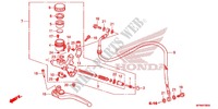 ACHTER REM HOOFD CILINDER voor Honda CB 1000 R ABS BLACK 2012