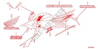 EMBLEEM/STREEP (2) voor Honda CB 1000 R ABS BLACK 2012