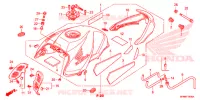 BRANDSTOF TANK voor Honda CB 1000 R ABS RED 2014