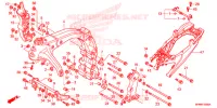 FRAME CHASSIS voor Honda CB 1000 R ABS RED 2014