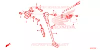 HOOFD STANDAARD/REMPEDAAL voor Honda CB 1000 R ABS RED 2014