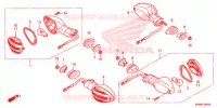 KNIPPERLICHT(2) voor Honda CB 1000 R ABS RED 2014
