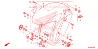 VOORSPATBORD voor Honda CB 1000 R ABS RED 2014