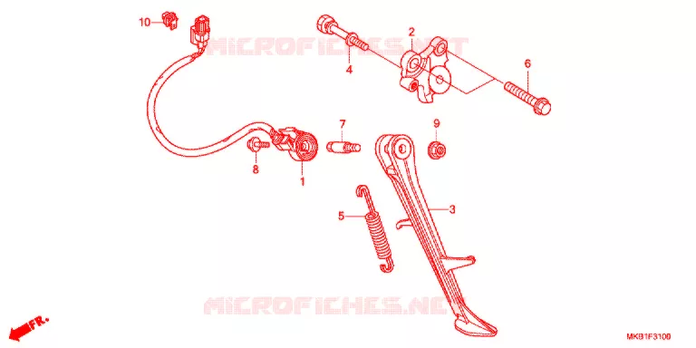 HOOFD STANDAARD/REMPEDAAL Honda MOTO 1000 CBR 2016  CBR1000RAG