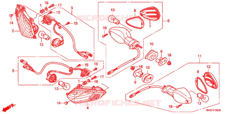 KNIPPERLICHT(2) Honda MOTO 1000 CBR 2016  CBR1000RAG