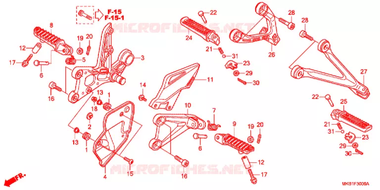 OPSTAP/KICKARM/ WISSEL PEDAAL Honda MOTO 1000 CBR 2016  CBR1000RAG