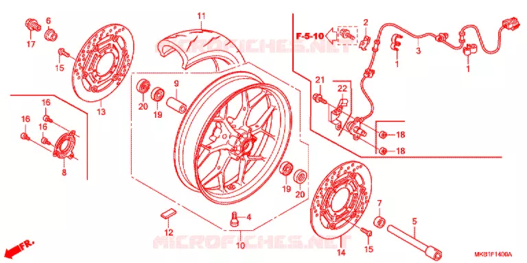 VOOR WIEL Honda MOTO 1000 CBR 2016  CBR1000RAG