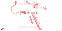 HOOFD STANDAARD/REMPEDAAL voor Honda CBR 1000 RR ABS RED 2017