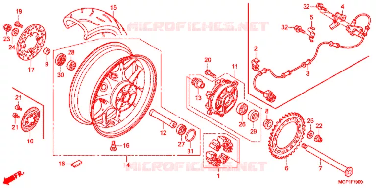ACHTER WIEL Honda MOTO 1000 CBR 2012  CBR1000RRC