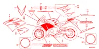 EMBLEEM/STREEP (2) voor Honda CBR 1000 RR SP ABS 2016