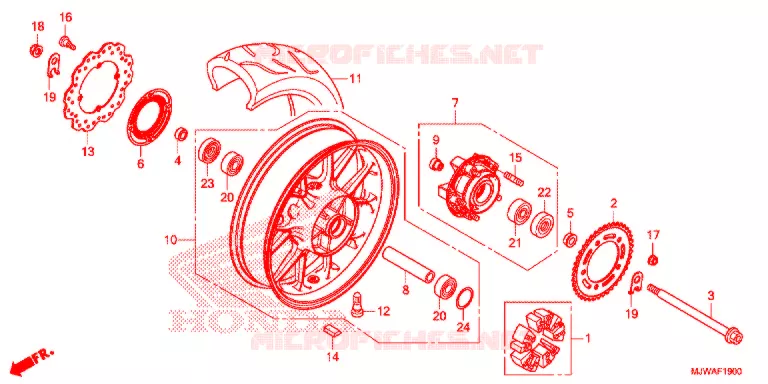 ACHTER WIEL Honda MOTO 500 CBR 2016  CBR500RAG