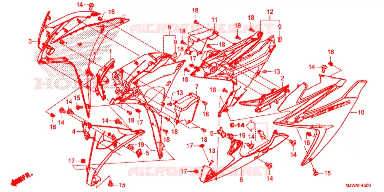 MIDDENKAP Honda MOTO 500 CBR 2016  CBR500RAG