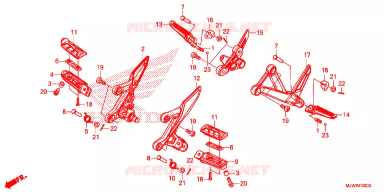 OPSTAP/KICKARM/ WISSEL PEDAAL Honda MOTO 500 CBR 2016  CBR500RAG