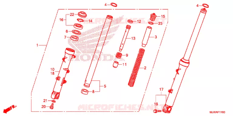 VOOR VORK Honda MOTO 500 CBR 2016  CBR500RG