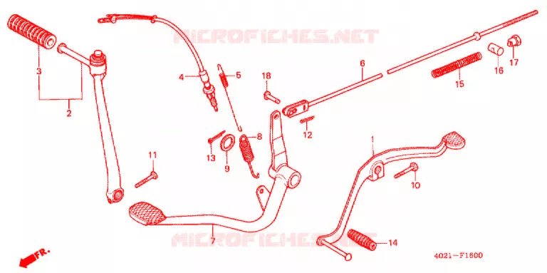 PEDAAL/KICKSTARTER ARM Honda MOTO 125 CD 2003  CD125T1