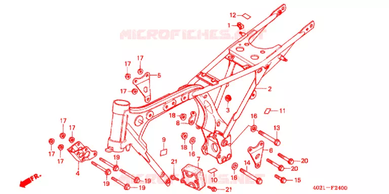 FRAME CHASSIS Honda MOTO 125 CD 2001  CD125T1