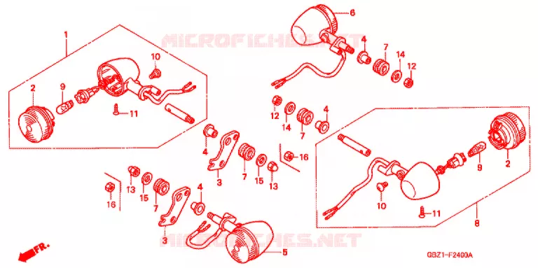 KNIPPERLICHT(2) Honda MOTO 50 MAGNA 2001  MG501