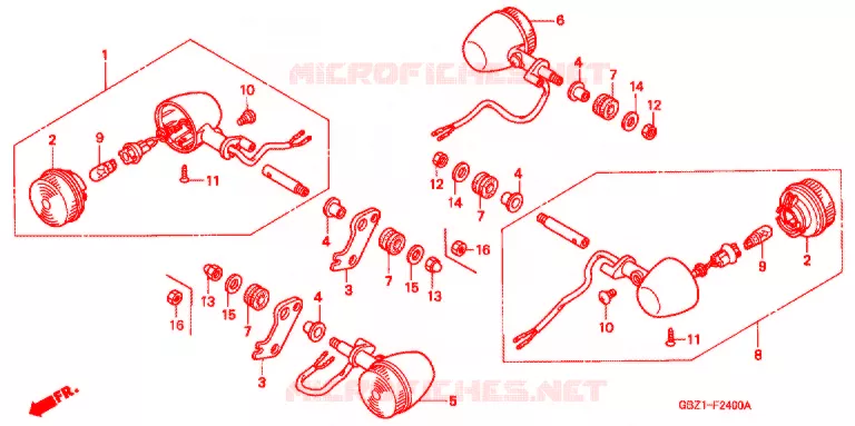 KNIPPERLICHT(2) Honda MOTO 50 MAGNA 1996  MG50S