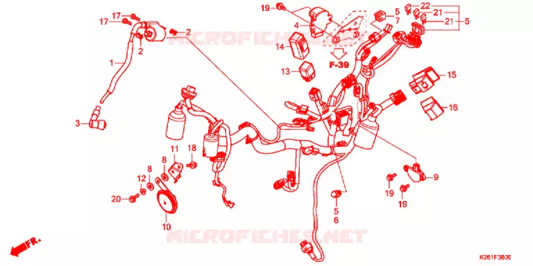 BEDRADINGSBUNDEL/ACCU Honda MOTO 125 MSX 2013  MSX125D