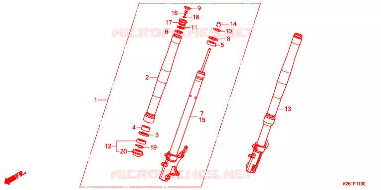 VOOR VORK Honda MOTO 125 MSX 2013  MSX125D