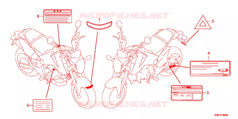 WAARSCHUWINGSLABEL(1) Honda MOTO 125 MSX 2013  MSX125D
