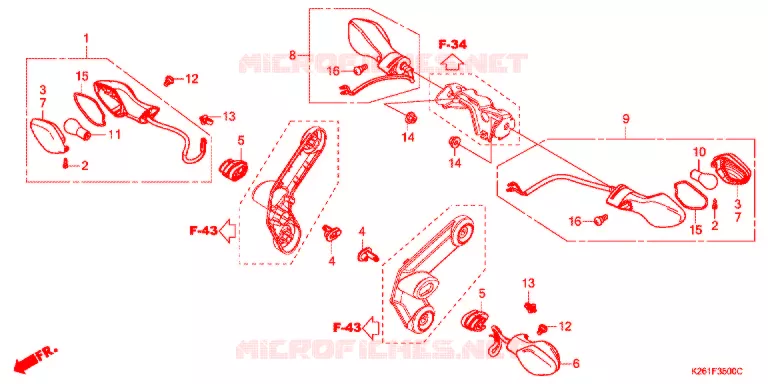 KNIPPERLICHT(2) Honda MOTO 125 GROM 2014  MSX125E