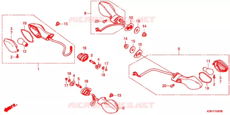 KNIPPERLICHT(2) Honda MOTO 125 GROM 2016  MSX125G