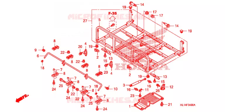 BED SET Honda ATV 700 BIG-RED 2009  MUV7009
