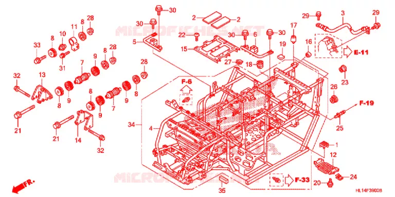 FRAME CHASSIS Honda ATV 700 BIG-RED 2009  MUV7009
