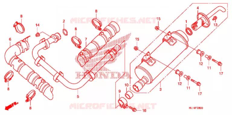 UITLAATDEMPER(2) Honda ATV 700 BIG-RED 2009  MUV7009