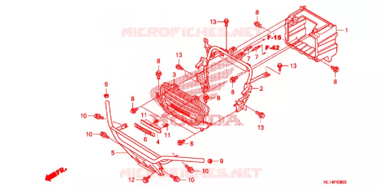 VOORBUMPER Honda ATV 700 BIG-RED 2009  MUV7009