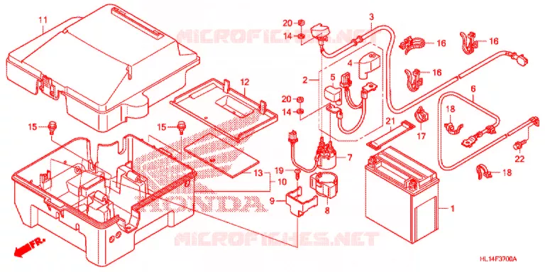 GEREEDSCHAP/ACCUVAK Honda ATV 700 BIG-RED 2010  MUV700A