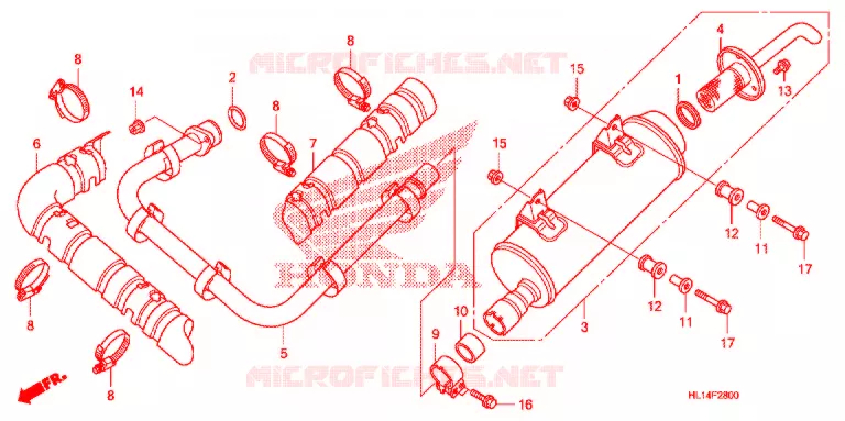 UITLAATDEMPER(2) Honda ATV 700 BIG-RED 2010  MUV700A